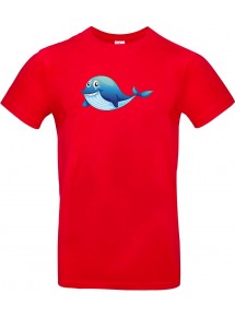 Kinder-Shirt mit tollen Motiven Delfin, rot, 104