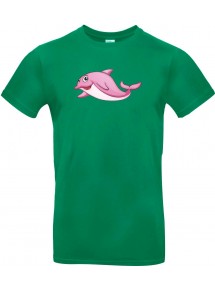 Kinder-Shirt mit tollen Motiven Delfin, kellygreen, 104