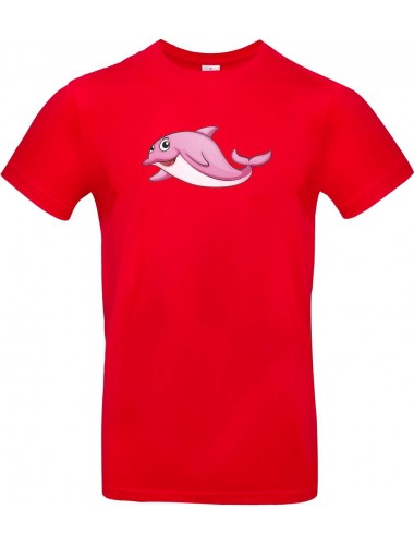 Kinder-Shirt mit tollen Motiven Delfin, rot, 104