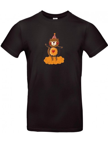 Kinder-Shirt mit tollen Motiven Bär, schwarz, 104