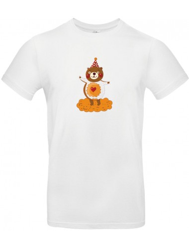 Kinder-Shirt mit tollen Motiven Bär, weiss, 104