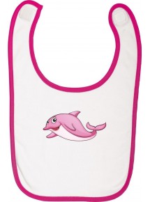 Babylatz mit tollen Motiven Delfin, rosa