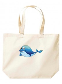 große Einkaufstasche, mit süßen Motiven Delfin,