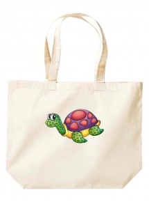große Einkaufstasche, mit süßen Motiven Schildkröte,