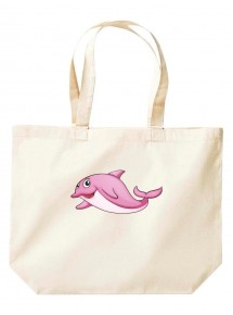 große Einkaufstasche, mit süßen Motiven Delfin,