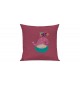 Sofa Kissen mit tollem Motiv Wal, Farbe pink