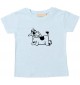 Kinder T-Shirt lustige Tiere Einhornkuh, Einhorn, Kuh hellblau, 0-6 Monate