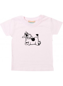 Kinder T-Shirt lustige Tiere Einhornkuh, Einhorn, Kuh rosa, 0-6 Monate