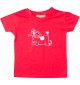 Kinder T-Shirt lustige Tiere Einhornkuh, Einhorn, Kuh rot, 0-6 Monate