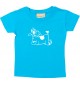 Kinder T-Shirt lustige Tiere Einhornkuh, Einhorn, Kuh tuerkis, 0-6 Monate