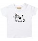 Kinder T-Shirt lustige Tiere Einhornkuh, Einhorn, Kuh weiss, 0-6 Monate