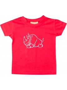 Kinder T-Shirt lustige Tiere Einhornnashorn, Einhorn, Nashorn
