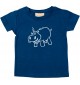 Kinder T-Shirt lustige Tiere Einhornnilpferd, Einhorn, Nilpferd navy, 0-6 Monate
