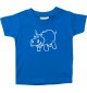 Kinder T-Shirt lustige Tiere Einhornnilpferd, Einhorn, Nilpferd royal, 0-6 Monate
