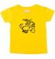 Kinder T-Shirt lustige Tiere Einhornziege, Einhorn, Ziege gelb, 0-6 Monate
