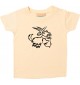 Kinder T-Shirt lustige Tiere Einhornziege, Einhorn, Ziege hellgelb, 0-6 Monate