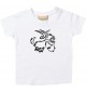 Kinder T-Shirt lustige Tiere Einhornziege, Einhorn, Ziege weiss, 0-6 Monate
