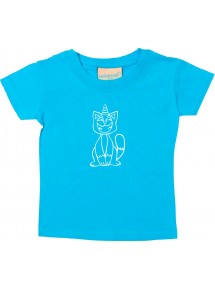 Kinder T-Shirt lustige Tiere Einhornkatze, Einhorn, Katze