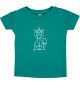 Kinder T-Shirt lustige Tiere Einhornkatze, Einhorn, Katze jade, 0-6 Monate