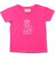 Kinder T-Shirt lustige Tiere Einhornkatze, Einhorn, Katze pink, 0-6 Monate