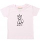 Kinder T-Shirt lustige Tiere Einhornkatze, Einhorn, Katze rosa, 0-6 Monate