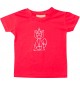 Kinder T-Shirt lustige Tiere Einhornkatze, Einhorn, Katze rot, 0-6 Monate