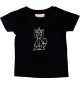 Kinder T-Shirt lustige Tiere Einhornkatze, Einhorn, Katze schwarz, 0-6 Monate