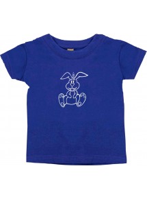 Kinder T-Shirt lustige Tiere Einhornhase, Einhorn, Hase lila, 0-6 Monate