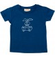 Kinder T-Shirt lustige Tiere Einhornhase, Einhorn, Hase navy, 0-6 Monate