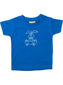 Kinder T-Shirt lustige Tiere Einhornhase, Einhorn, Hase royal, 0-6 Monate