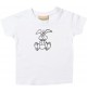 Kinder T-Shirt lustige Tiere Einhornhase, Einhorn, Hase weiss, 0-6 Monate