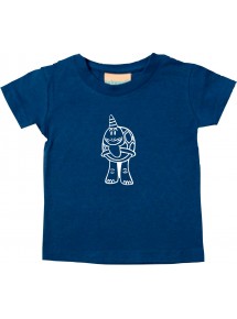 Kinder T-Shirt lustige Tiere EinhornSchildkröte , Einhorn, Schildkröte navy, 0-6 Monate