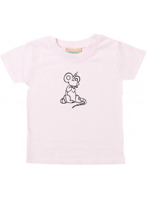 Kinder T-Shirt lustige Tiere Einhorn Maus , Einhorn, Maus rosa, 0-6 Monate