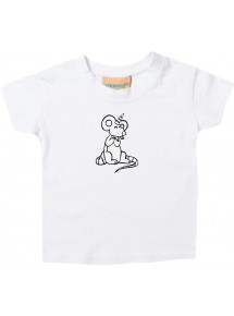 Kinder T-Shirt lustige Tiere Einhorn Maus , Einhorn, Maus weiss, 0-6 Monate