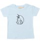 Kinder T-Shirt lustige Tiere EinhornPinguin , Einhorn, Pinguin hellblau, 0-6 Monate