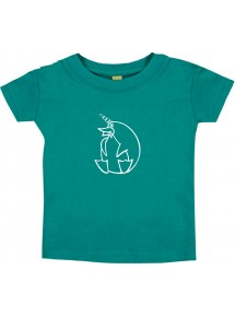 Kinder T-Shirt lustige Tiere EinhornPinguin , Einhorn, Pinguin jade, 0-6 Monate