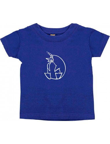 Kinder T-Shirt lustige Tiere EinhornPinguin , Einhorn, Pinguin lila, 0-6 Monate