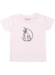 Kinder T-Shirt lustige Tiere EinhornPinguin , Einhorn, Pinguin rosa, 0-6 Monate