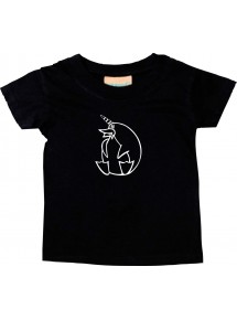 Kinder T-Shirt lustige Tiere EinhornPinguin , Einhorn, Pinguin schwarz, 0-6 Monate