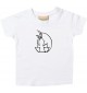 Kinder T-Shirt lustige Tiere EinhornPinguin , Einhorn, Pinguin weiss, 0-6 Monate