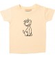 Kinder T-Shirt lustige Tiere Einhornhund, Einhorn, Hund hellgelb, 0-6 Monate