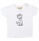 Kinder T-Shirt lustige Tiere Einhornhund, Einhorn, Hund weiss, 0-6 Monate