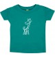 Kinder T-Shirt lustige Tiere Einhorngiraffe, Einhorn, Giraffe jade, 0-6 Monate