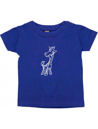 Kinder T-Shirt lustige Tiere Einhorngiraffe, Einhorn, Giraffe lila, 0-6 Monate
