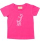 Kinder T-Shirt lustige Tiere Einhorngiraffe, Einhorn, Giraffe pink, 0-6 Monate