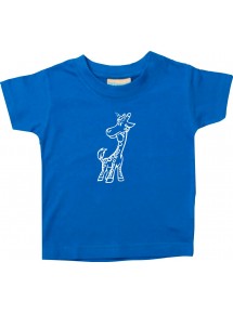 Kinder T-Shirt lustige Tiere Einhorngiraffe, Einhorn, Giraffe royal, 0-6 Monate