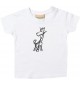 Kinder T-Shirt lustige Tiere Einhorngiraffe, Einhorn, Giraffe weiss, 0-6 Monate