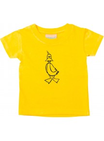 Kinder T-Shirt lustige Tiere EinhornEnte , Einhorn, Ente gelb, 0-6 Monate