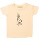 Kinder T-Shirt lustige Tiere EinhornEnte , Einhorn, Ente hellgelb, 0-6 Monate