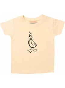 Kinder T-Shirt lustige Tiere EinhornEnte , Einhorn, Ente hellgelb, 0-6 Monate